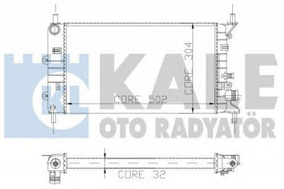 KALE OTO RADYATOR 103200 -  Радиатор, охлаждение двигателя